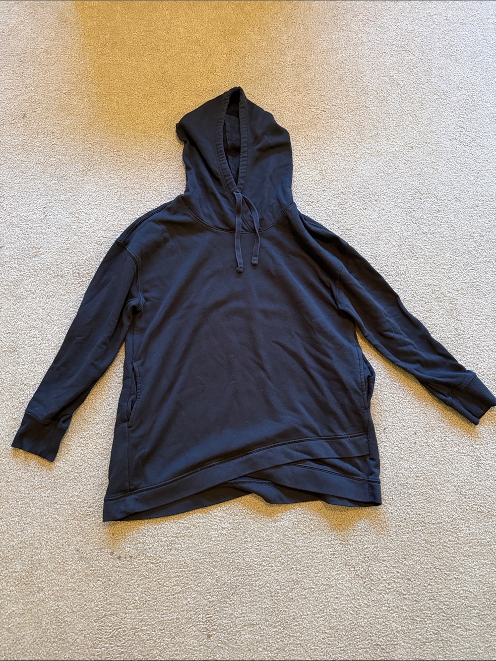 Old Navy Black Women's Hooded Pullover Sweatshirt